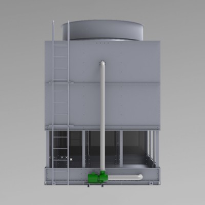 FNC-逆流闭式钣金塔-等轴侧图2